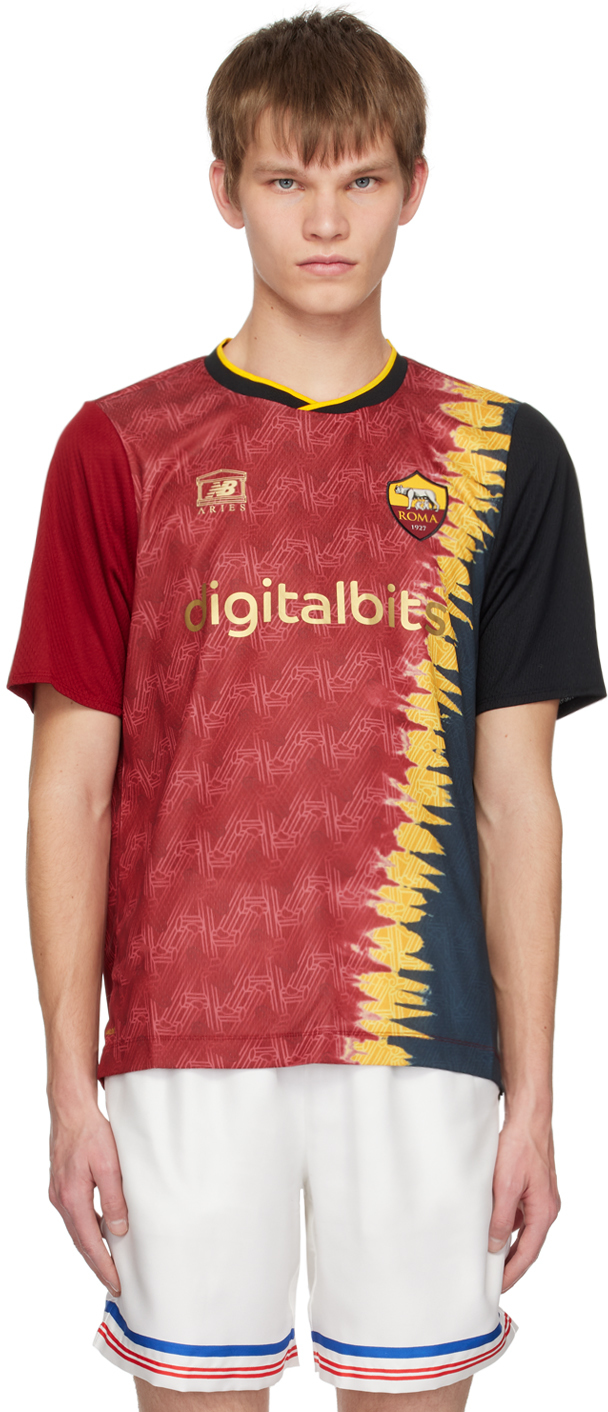 Squire carbohydrate boat Red New Balance & AS Roma Edition T-Shirt by Aries on Sale