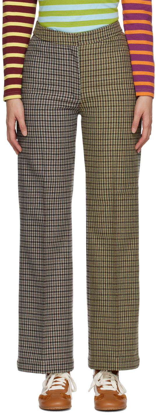 Stockholm (Surfboard) Club SSENSE Exclusive Green & Brown Jessi Trousers