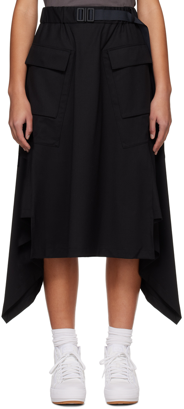 Y-3 Black Classic Midi Skirt