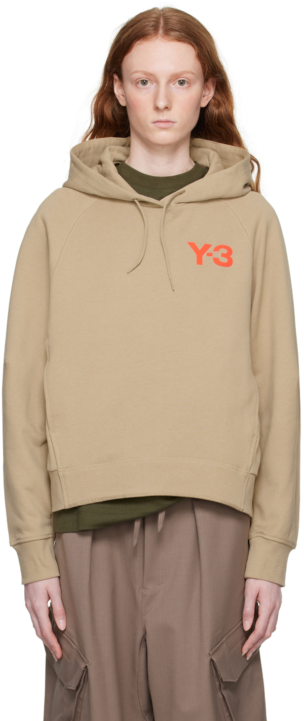 Y-3 Taupe Oversize Hoodie