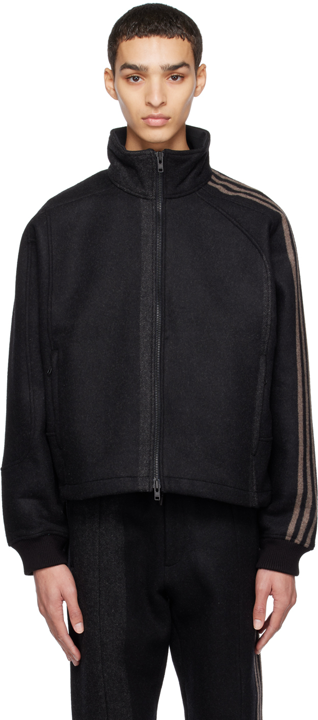 Y-3 Black Engineered Track Jacket | Smart Closet