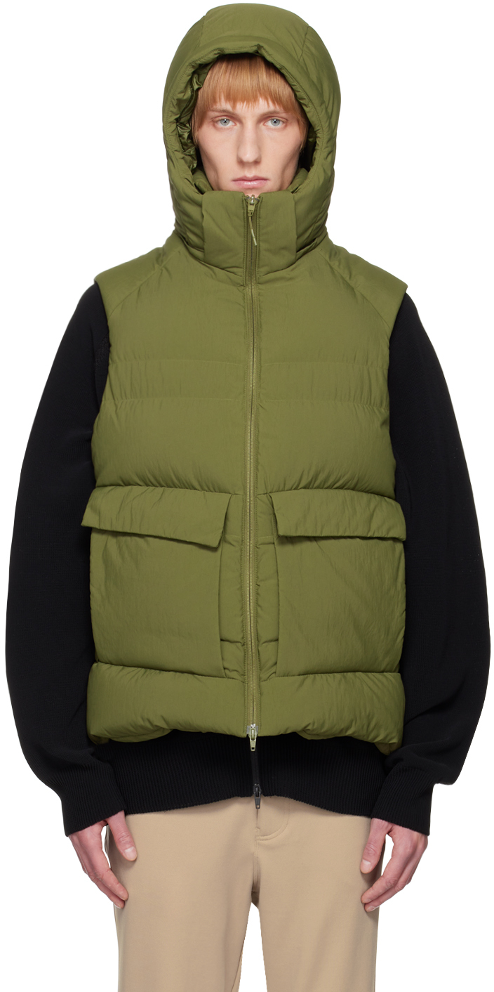 Y-3 Green Classic Puffy Down Vest