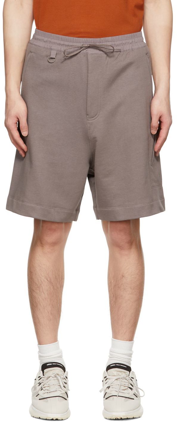 Y-3 Taupe Classic DWR Utility Shorts
