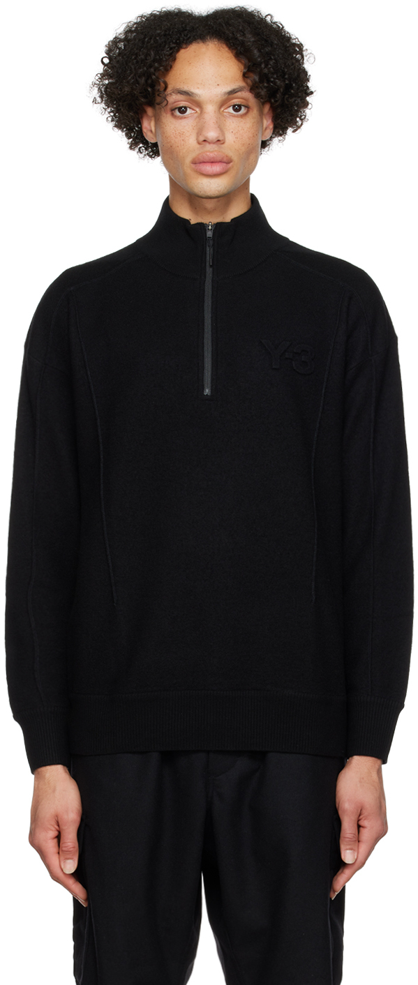 Y-3 Black Embossed Sweater