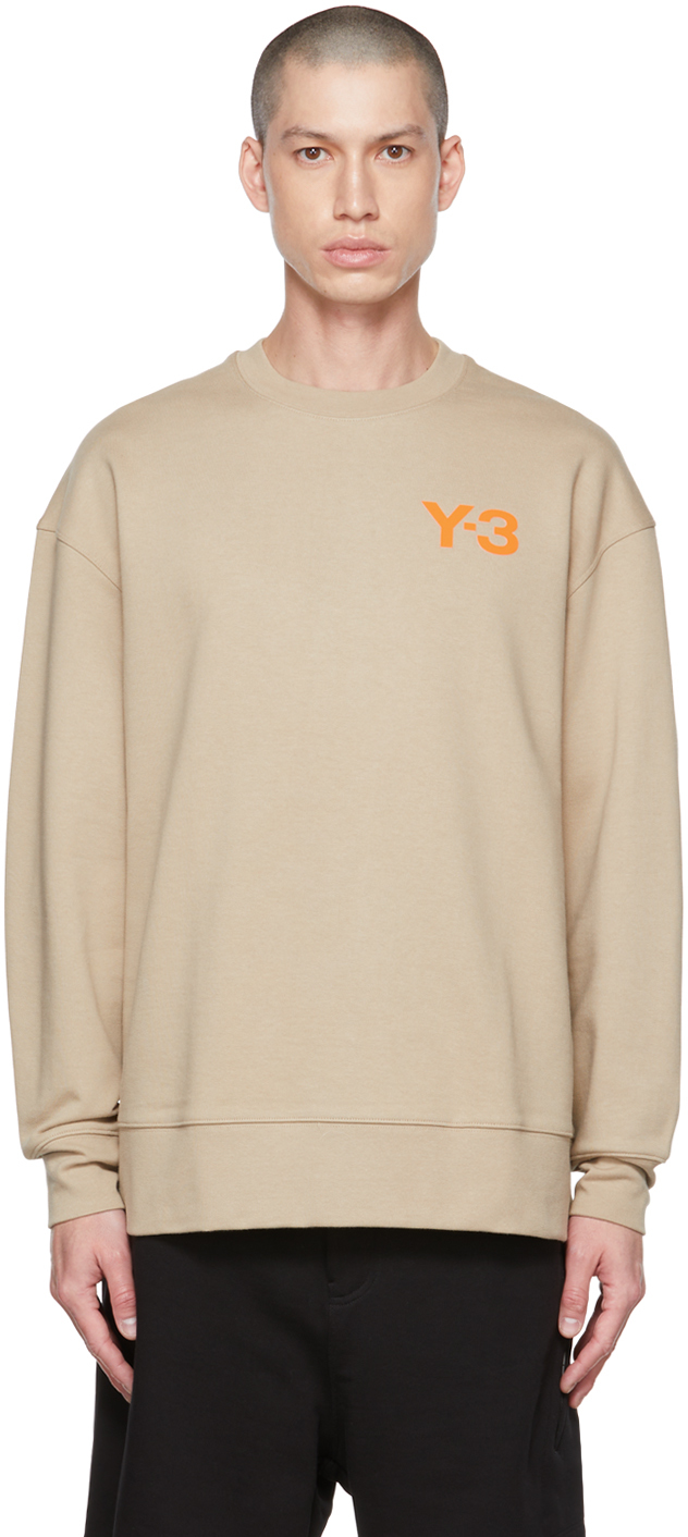 Y-3 Beige Printed Sweatshirt
