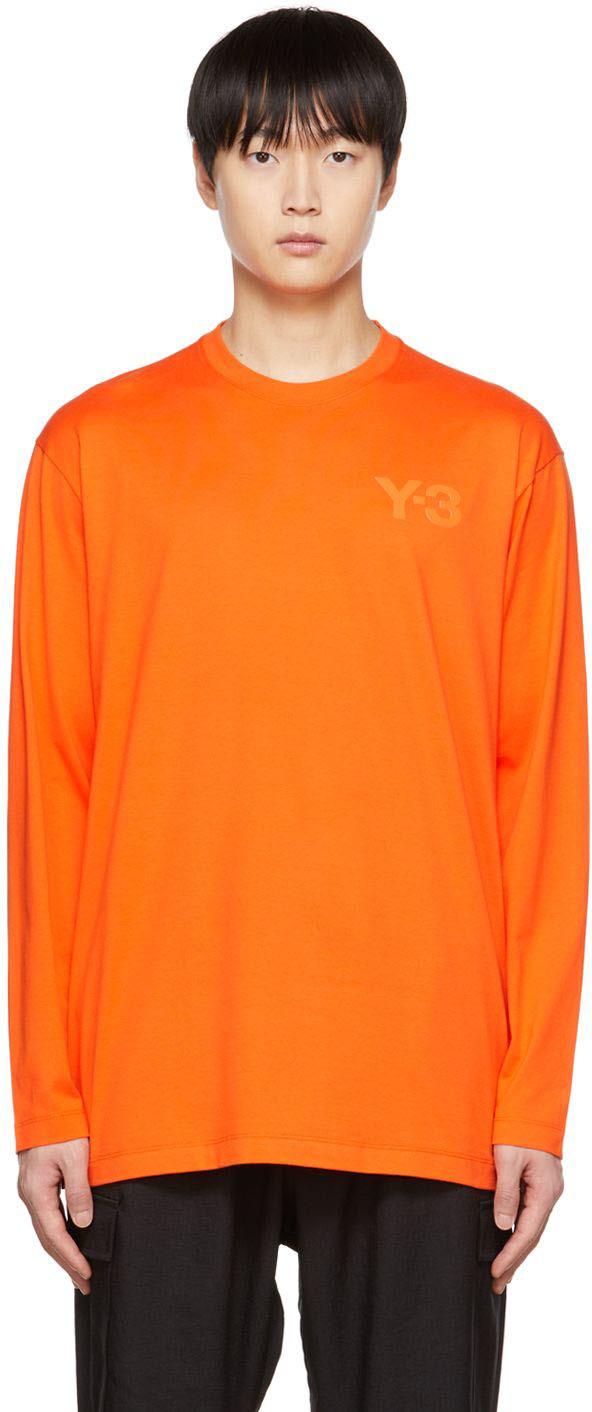 Y-3 オレンジ クラシック 長袖Tシャツ