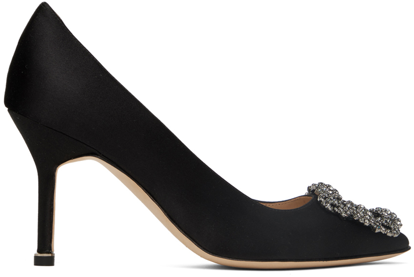 Manolo Blahnik: Black Hangisi Heels | SSENSE