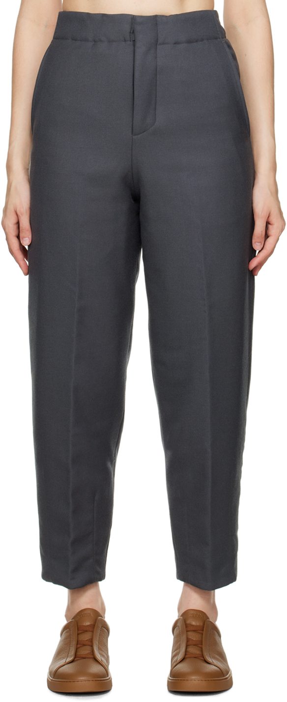 Zegna Gray Jogger Lounge Pants In 487043 Grey