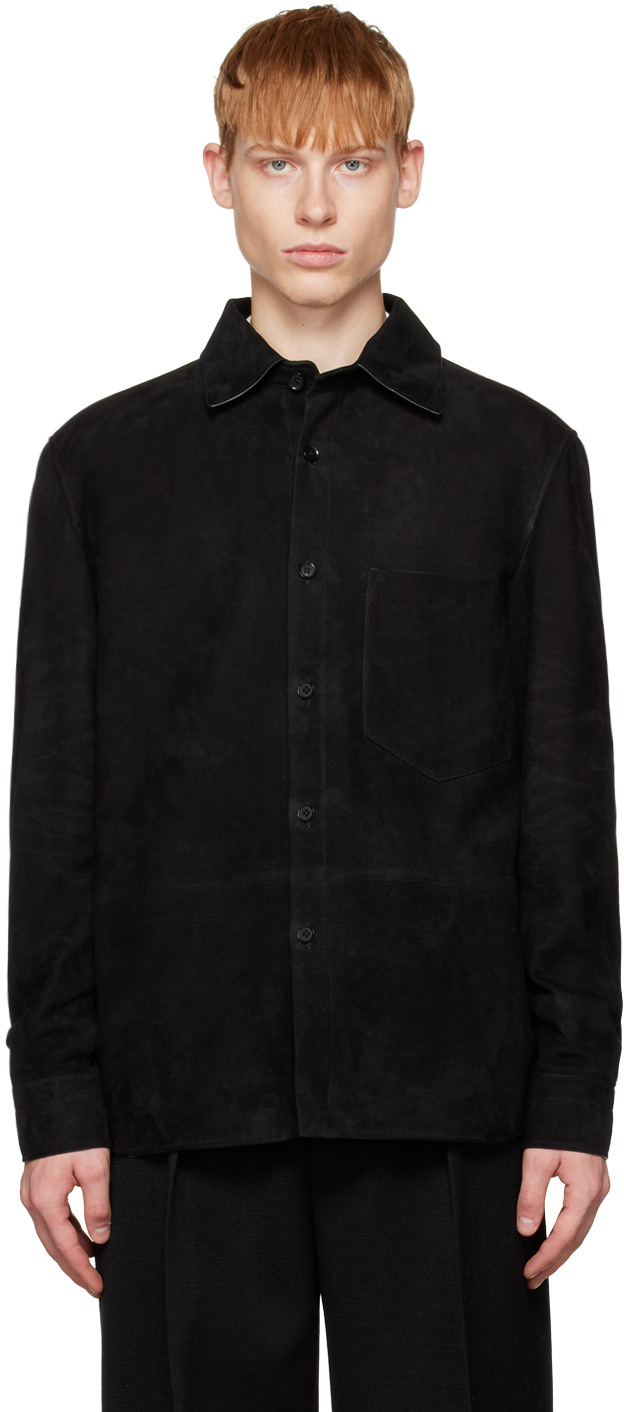 ZEGNA: Black Buttoned Shirt | SSENSE