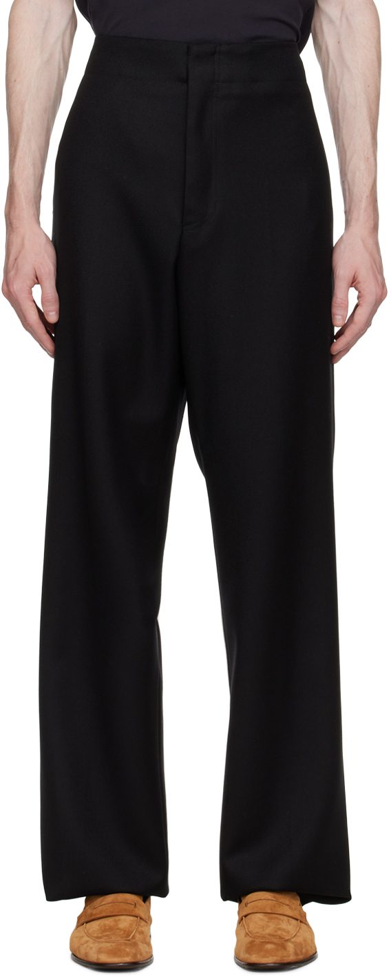 Black Compact Trousers