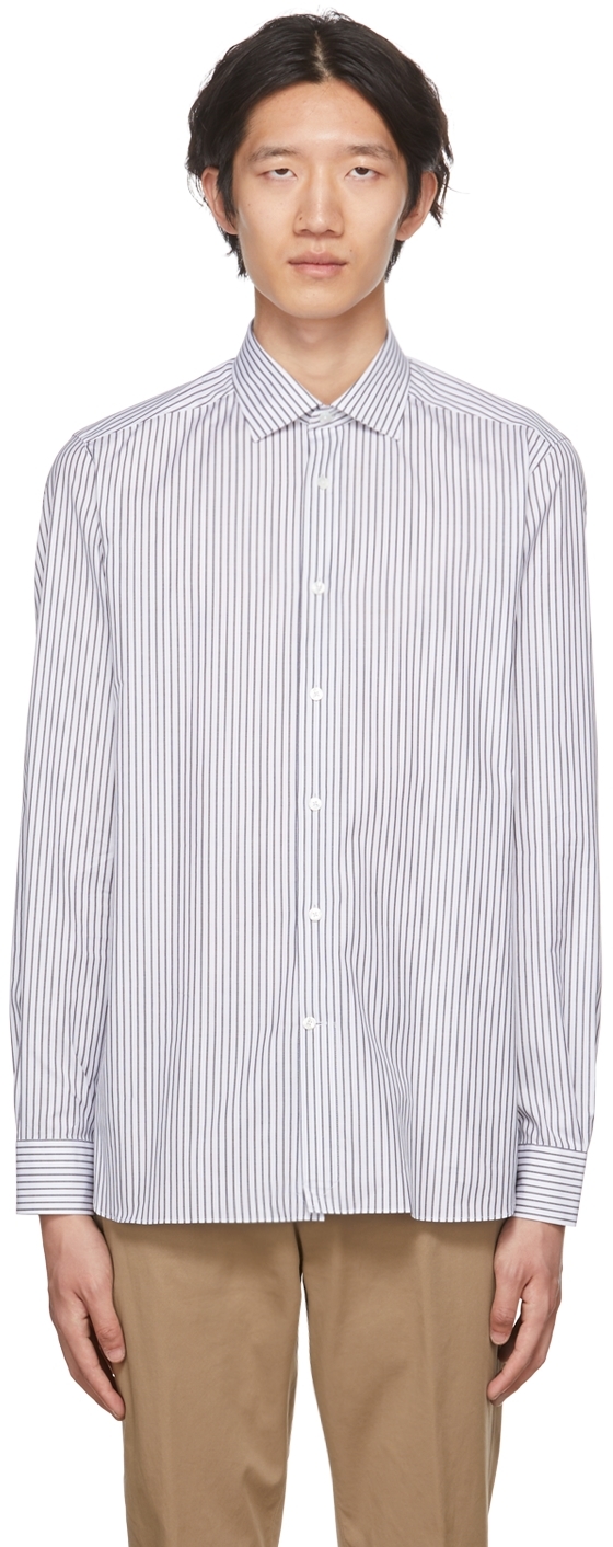 ZEGNA White Striped Shirt