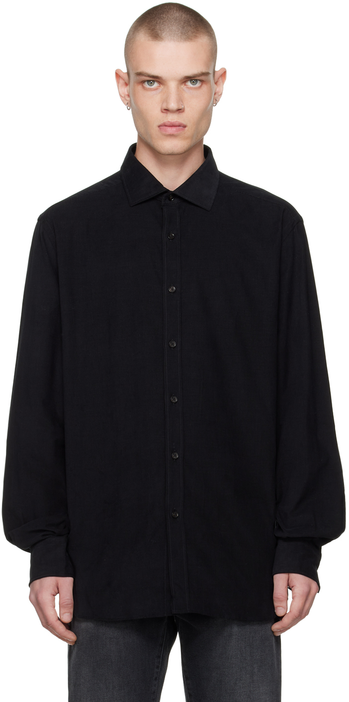 Black Cashco Shirt by ZEGNA on Sale