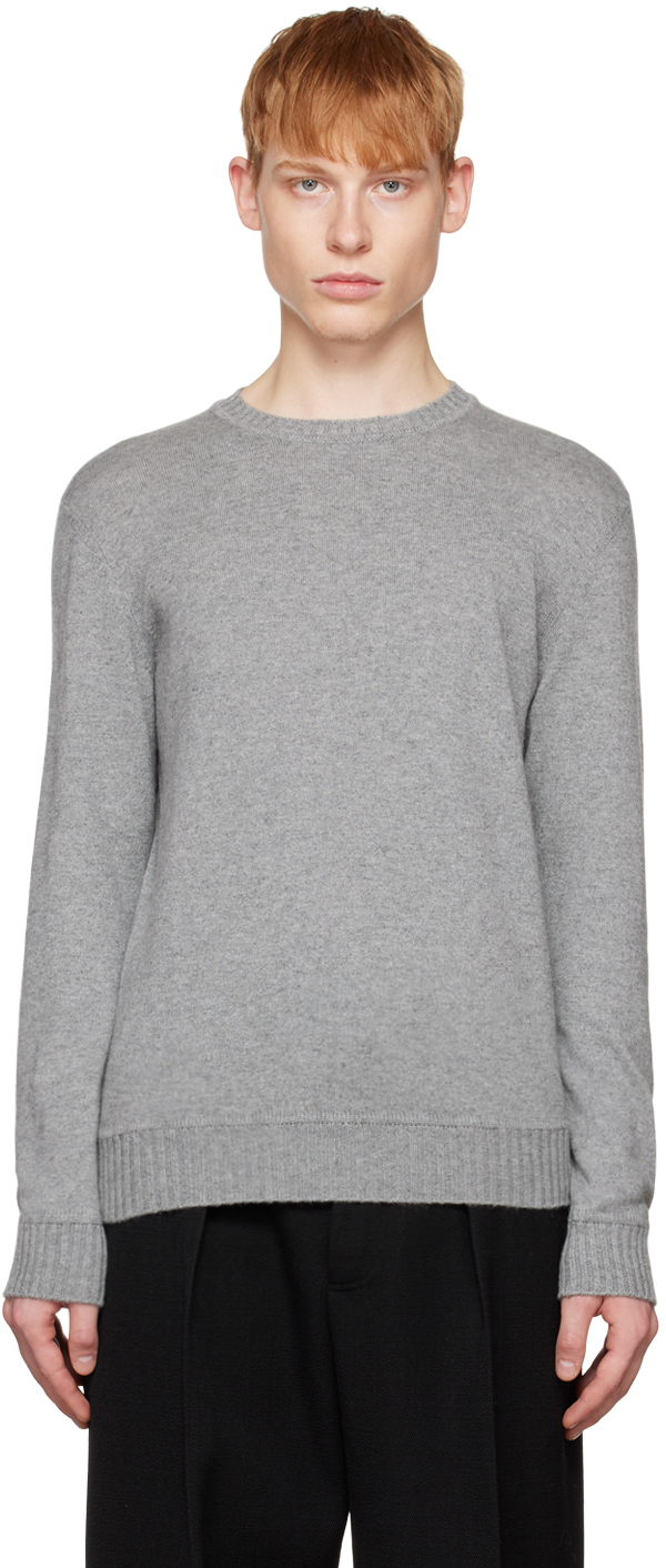 ZEGNA: Gray Crewneck Sweater | SSENSE