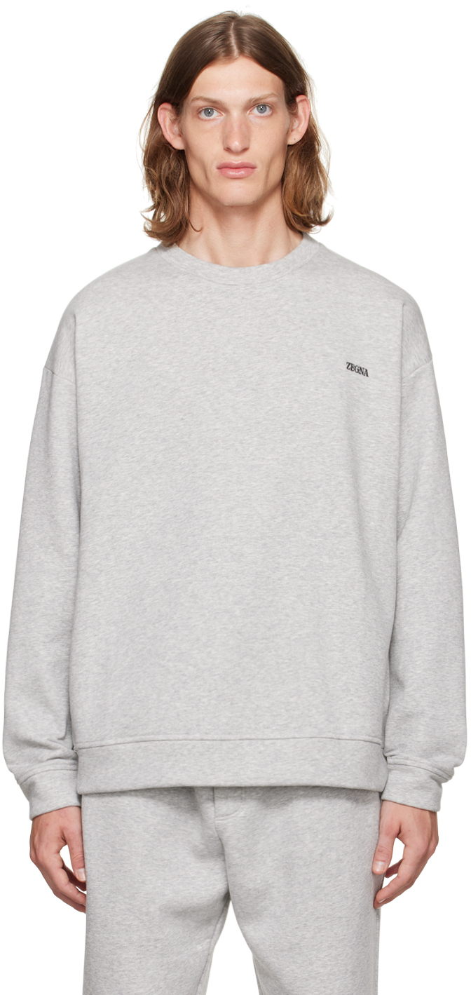 ZEGNA Gray Essential Sweatshirt