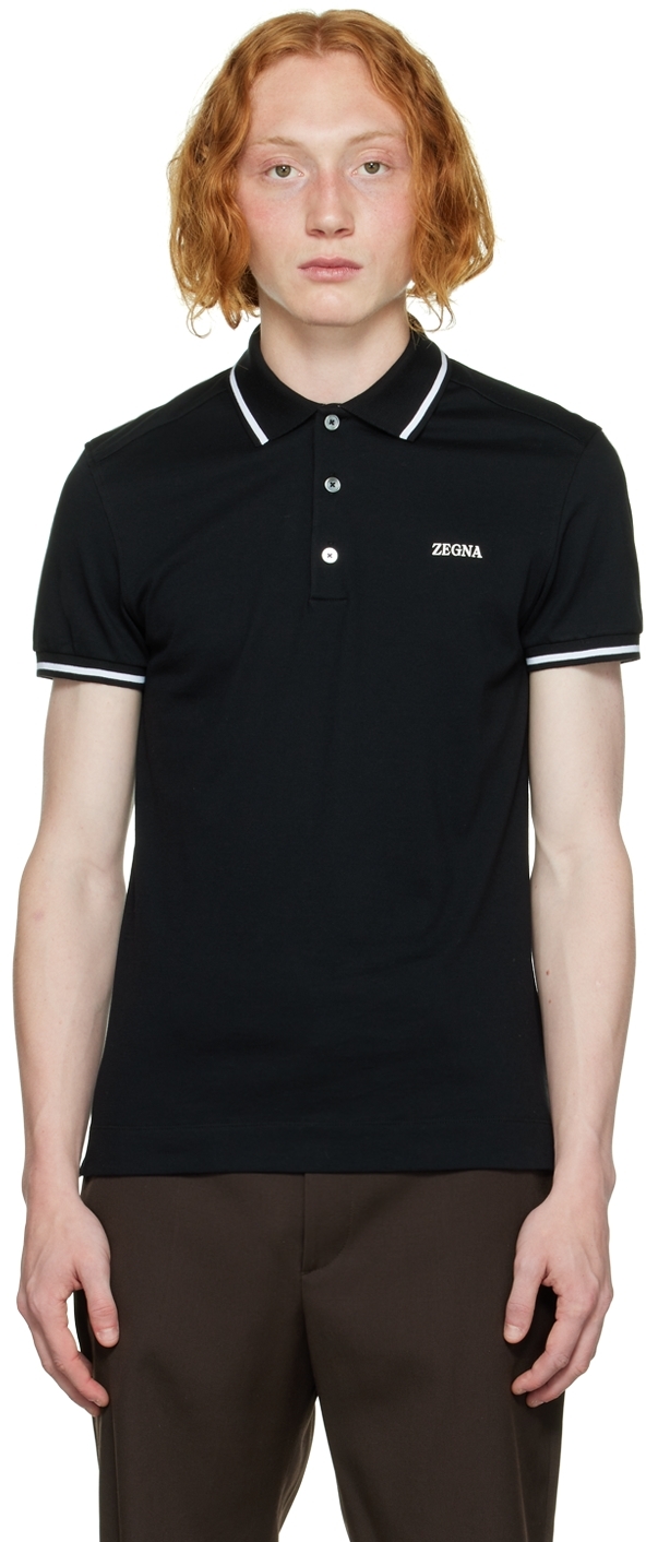 Black Bonded Polo