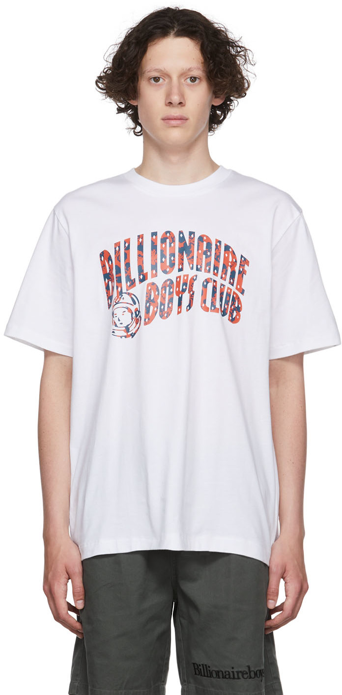 Billionaire Boys Club: White Printed T-Shirt | SSENSE UK