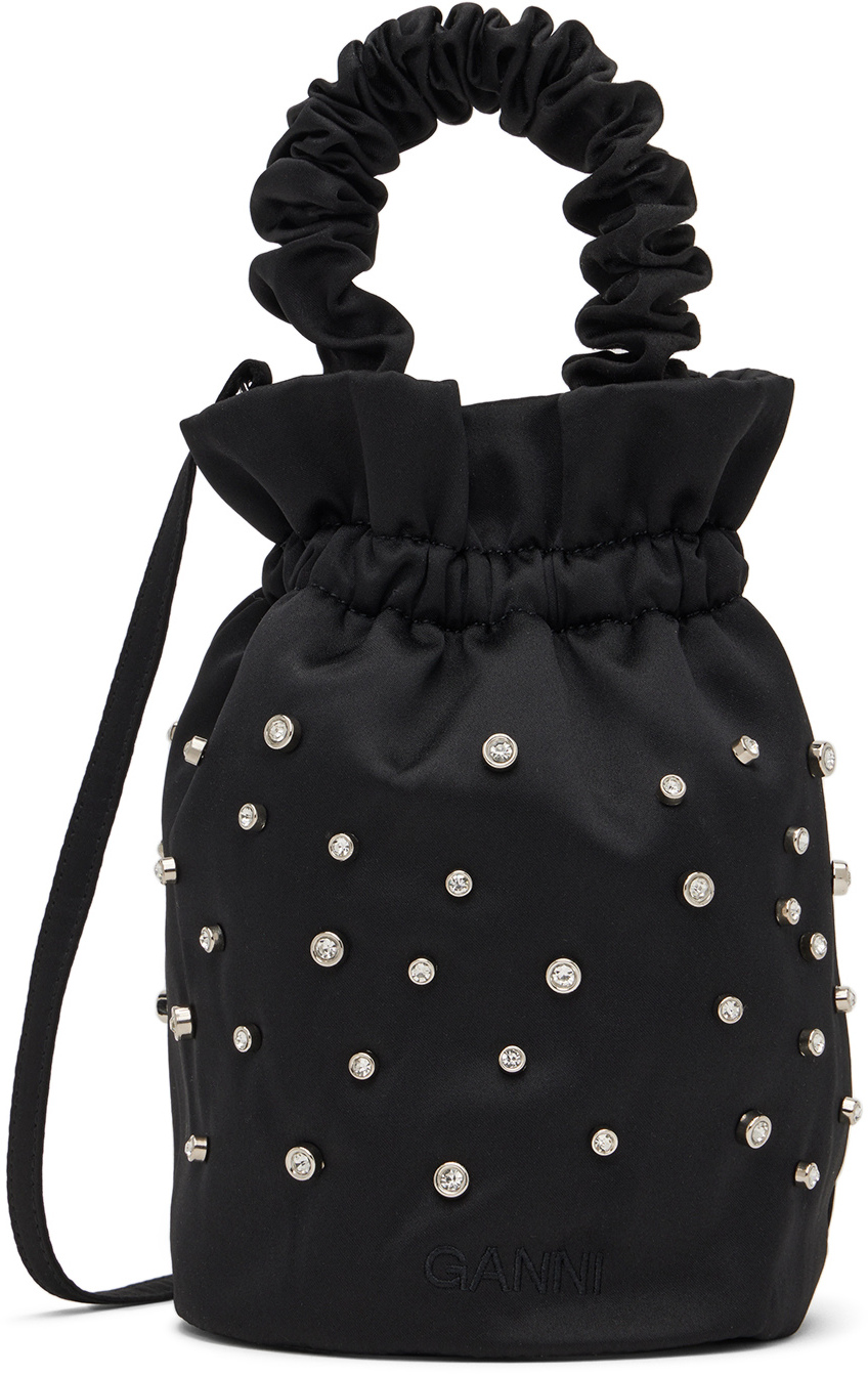 GANNI Black Mini Pouch Shoulder Bag