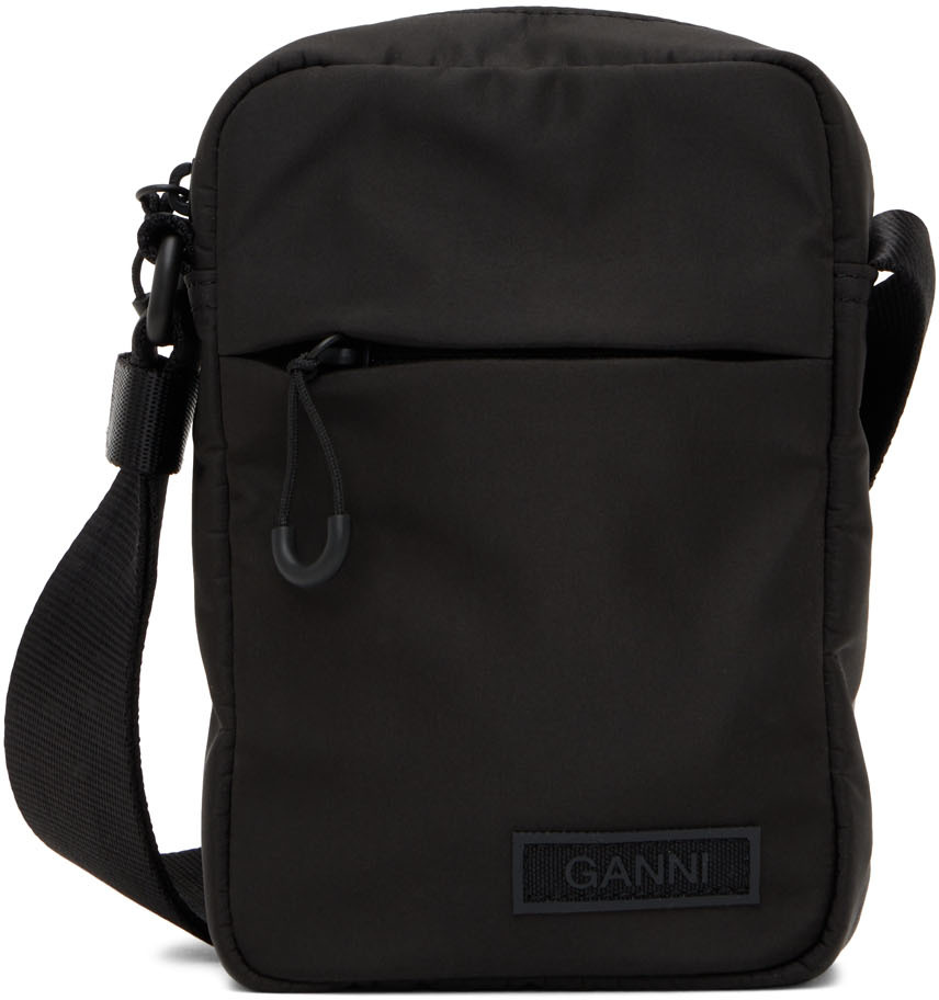 GANNI Black Recycled Festival Pouch