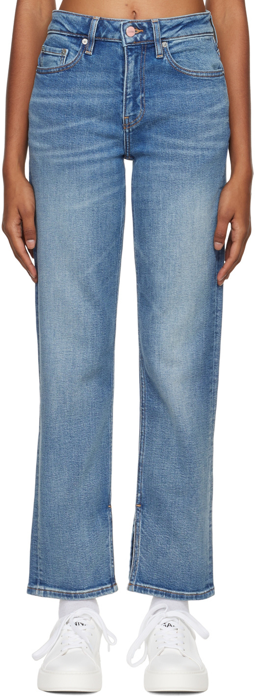 GANNI: Blue Beksi Jeans | SSENSE