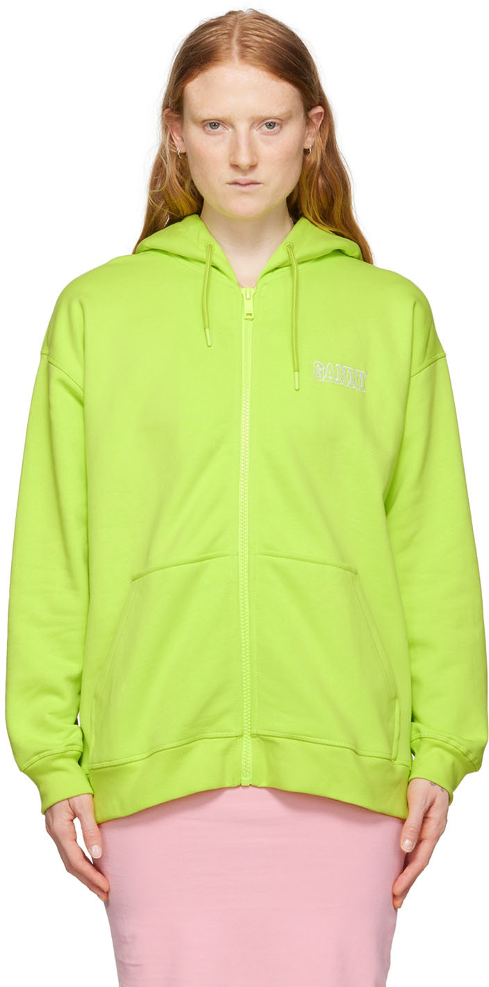 Green Embroidered Hoodie