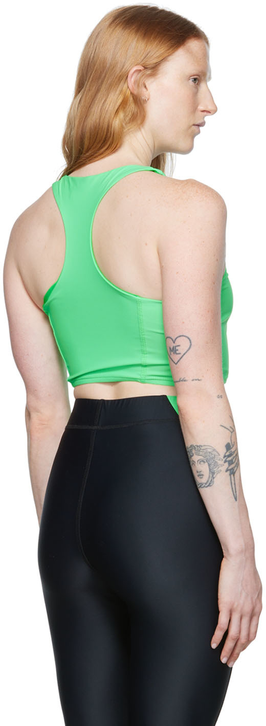 Ganni Ssense Exclusive Green Sport Top In Kelly Green
