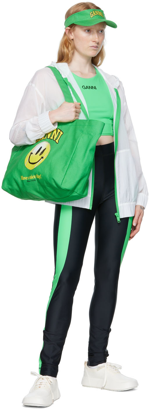 Ganni Ssense Exclusive Green Sport Top In Kelly Green