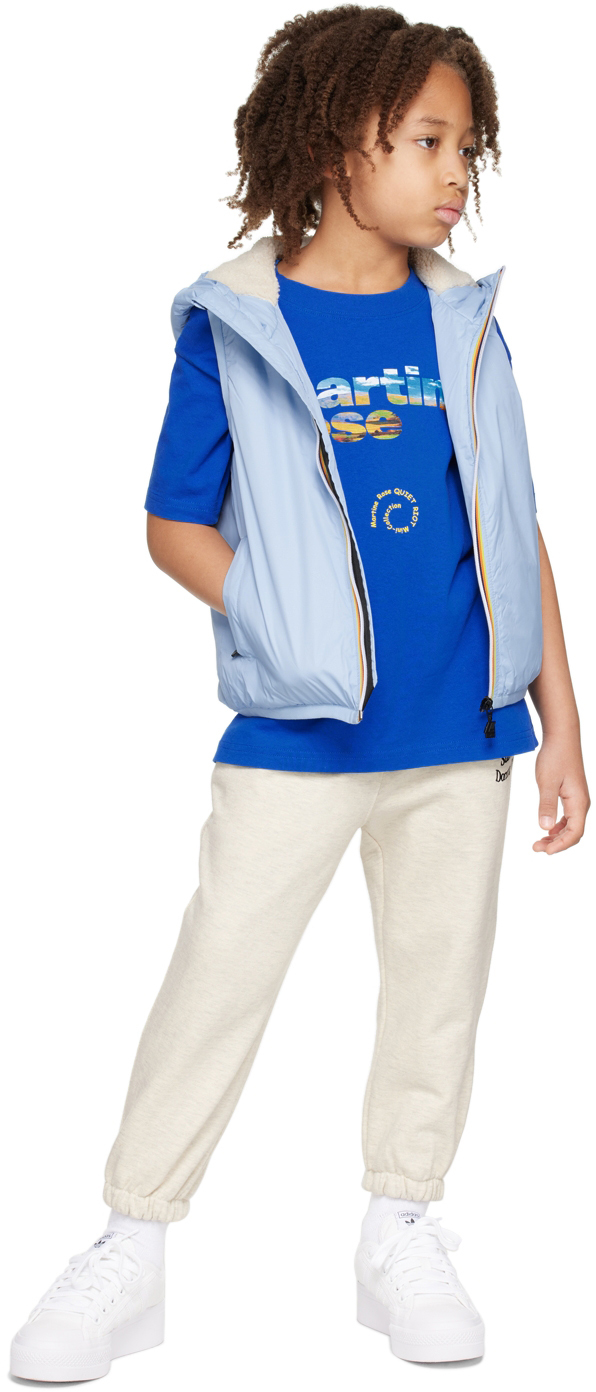 K-way Kids Blue 3.0 Orlan Orsetto Vest In C0b Orsetto Ecru-02y