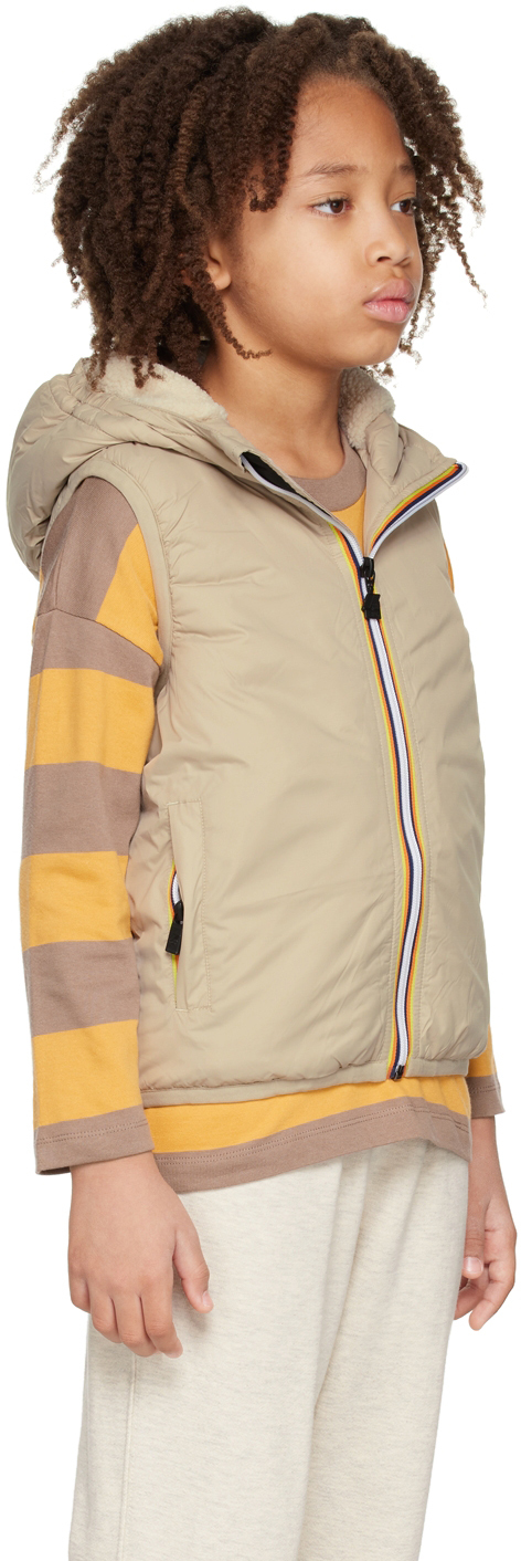 K-way Kids Beige 3.0 Orlan Orsetto Vest In C0c Orsetto Ecru-864