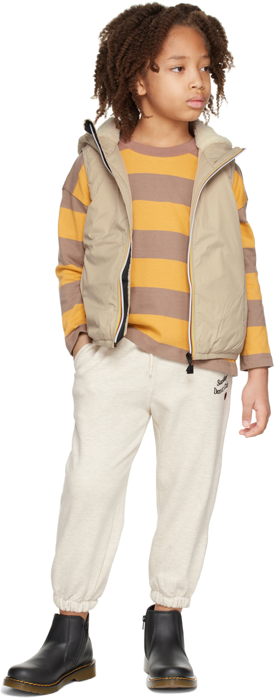 K-way Kids Beige 3.0 Orlan Orsetto Vest In C0c Orsetto Ecru-864