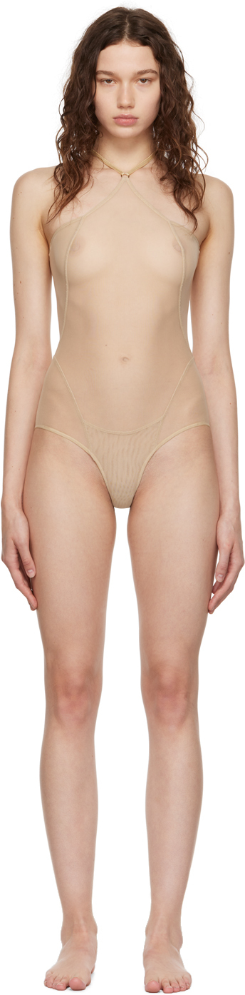 Beige Celest Bodysuit