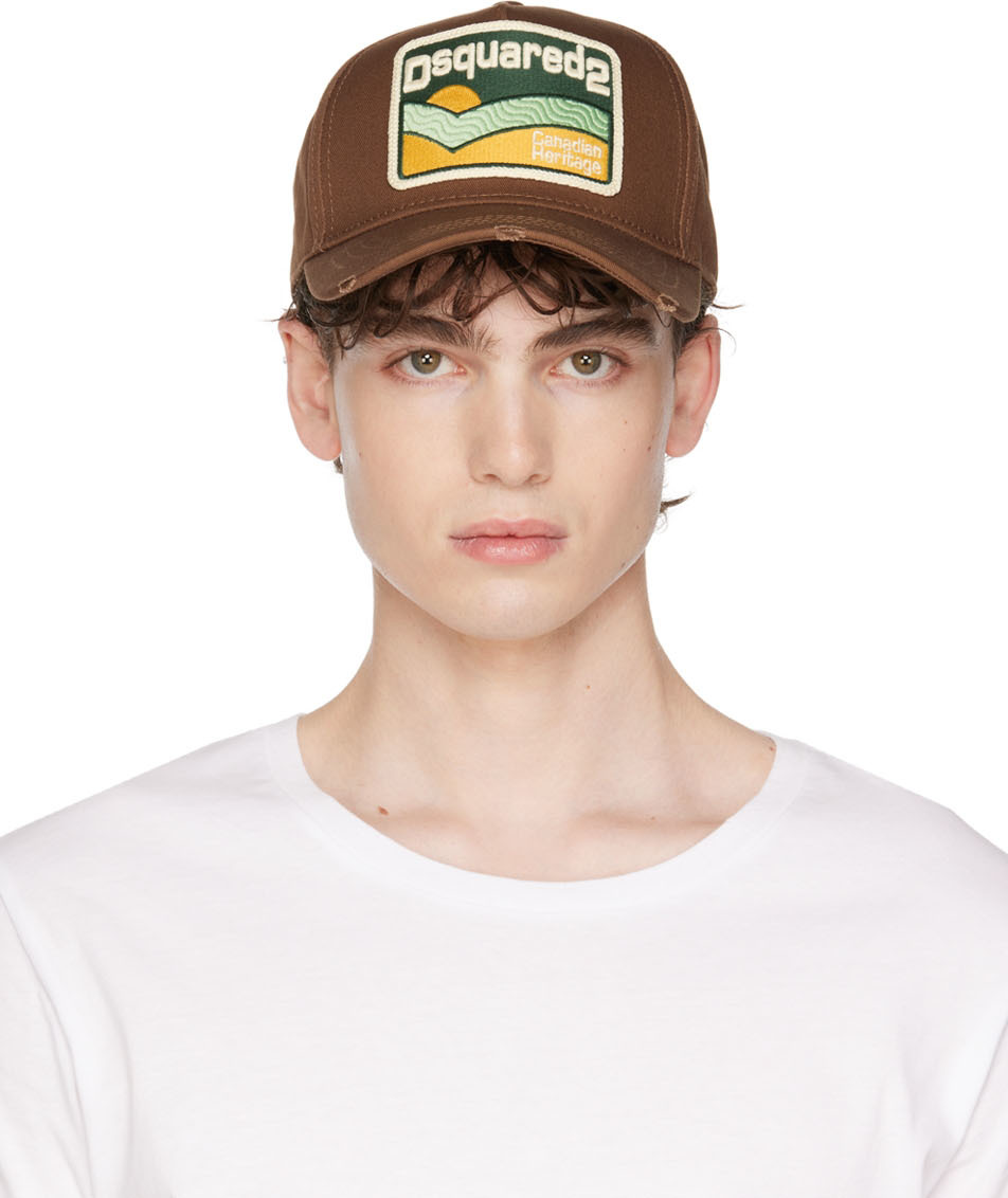 Brown Logo Cap by Dsquared2 on Sale