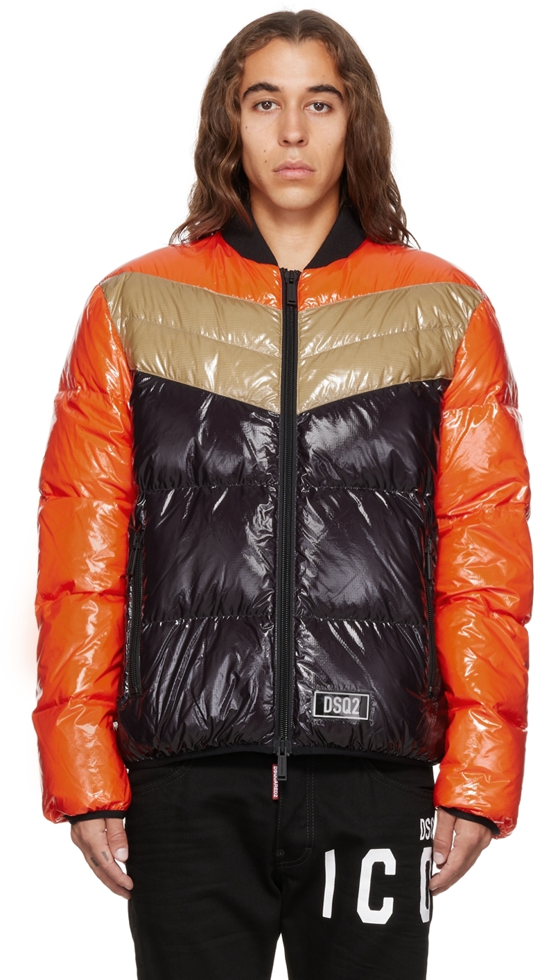 Orange Bomber Down Jacket