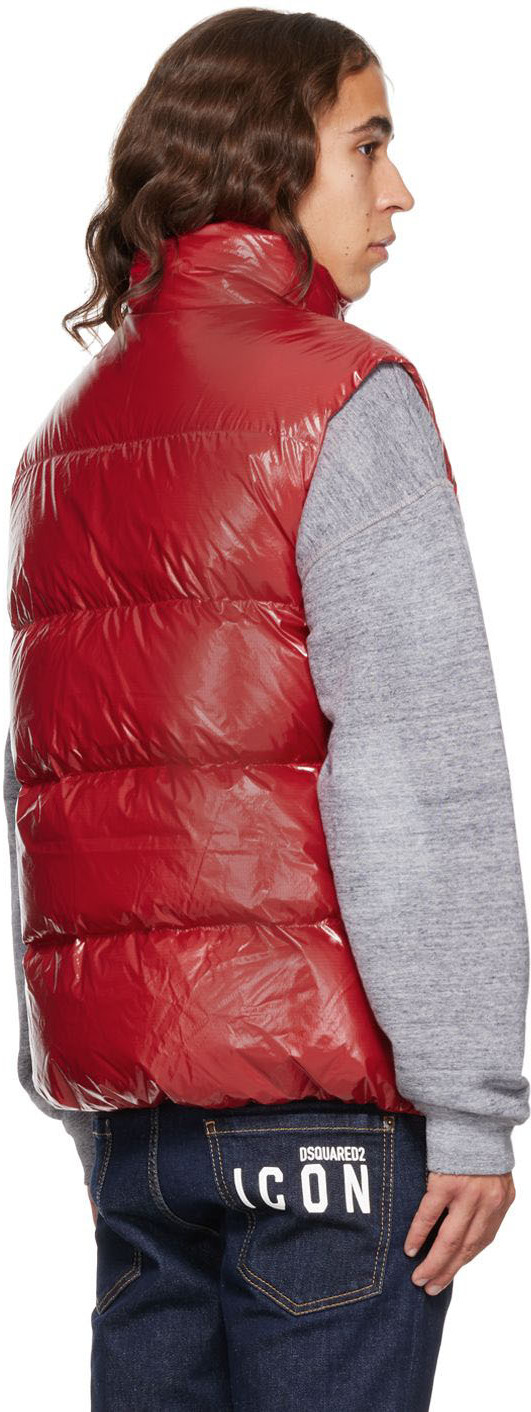 Dsquared2 Red Quilted Down Vest | Smart Closet