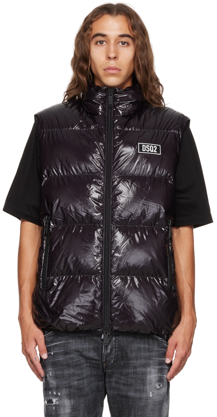 na school Victor Manie Black Quilted Down Vest by Dsquared2 on Sale
