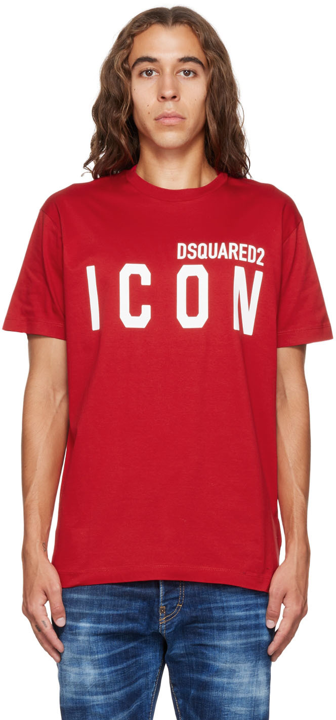 Red Logo Sleeve T-Shirt Ssense Uomo Abbigliamento Top e t-shirt Top 