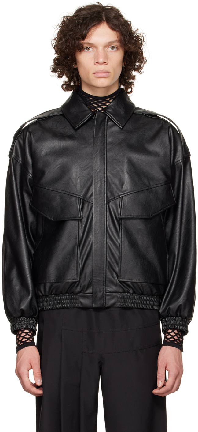 Situationist Black YASPIS Edition Faux-Leather Coat