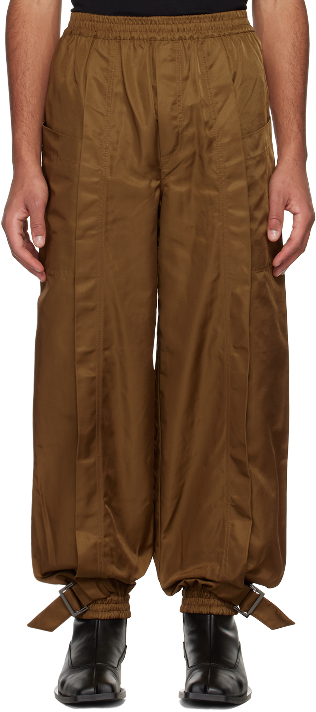 Velvet Wide Trousers (300012A-VXE027-215-BROWN)