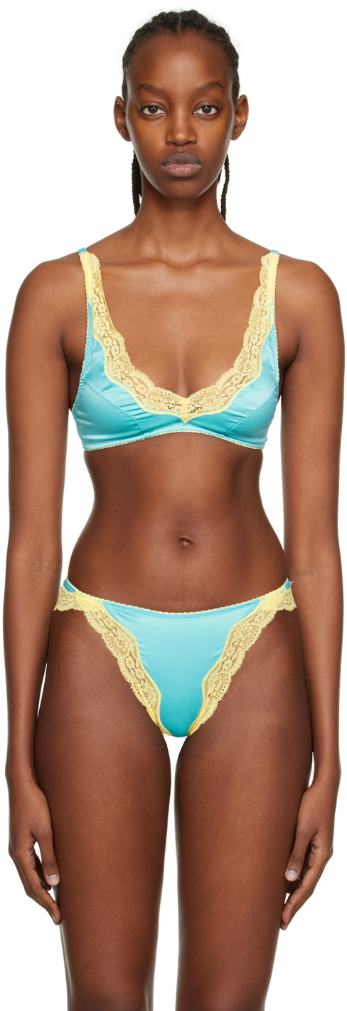 SSENSE Exclusive Blue Electric Bra by Fruity Booty on Sale