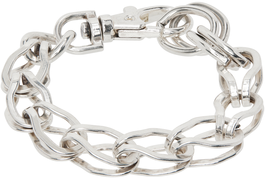 Ssense Uomo Accessori Gioielli Bracciali Silver ADC Chain Bracelet 