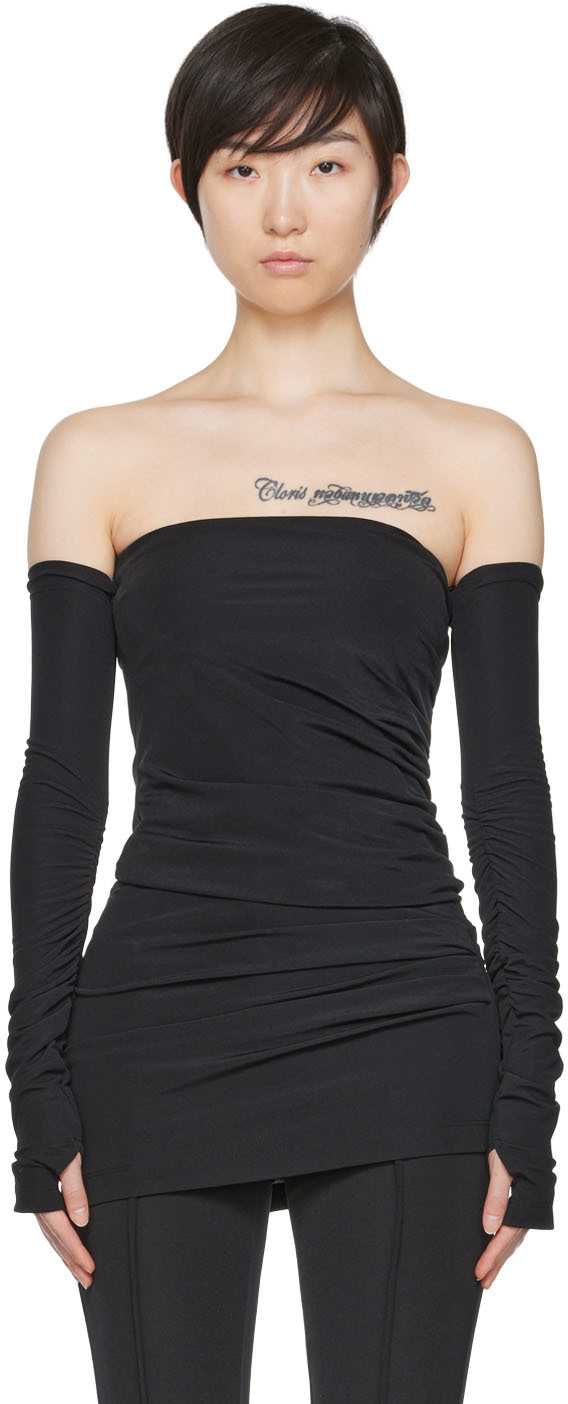 Helmut Lang SSENSE Exclusive Black Twist Long Sleeve T-Shirt