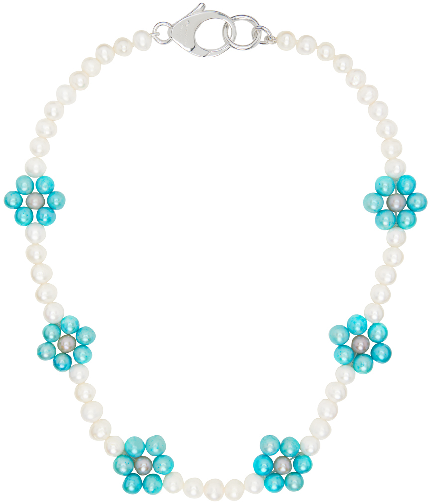 Botter White & Blue Hatton Labs Edition Daisy Necklace