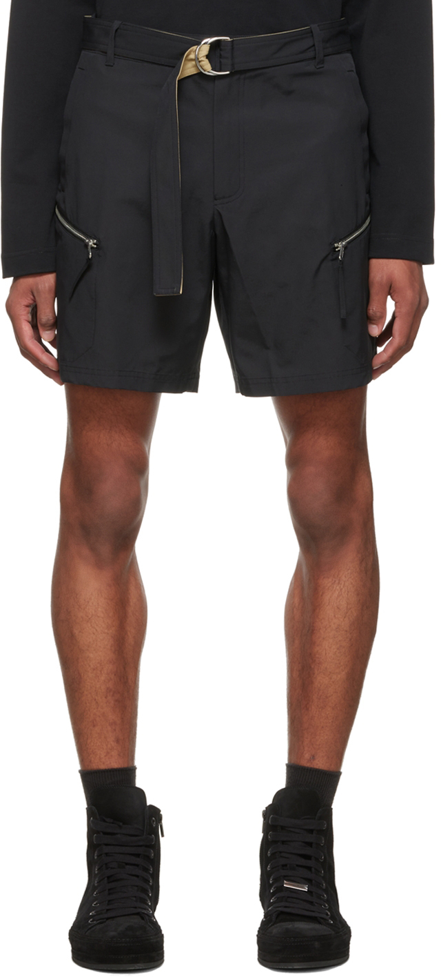 Helmut Lang Black Nylon Shorts