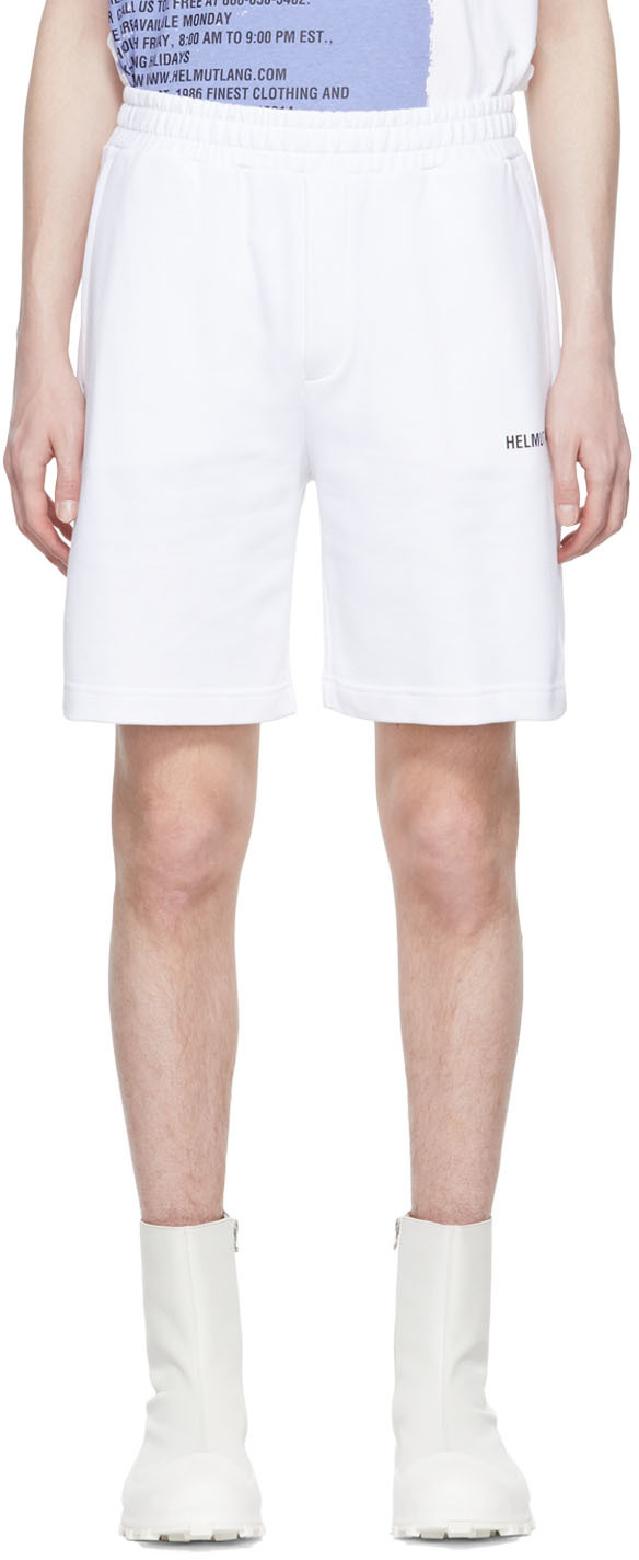 Helmut Lang White Cotton Shorts