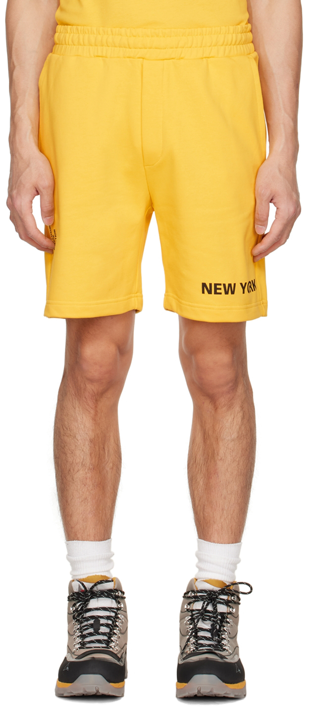 Helmut Lang Yellow Cotton Shorts