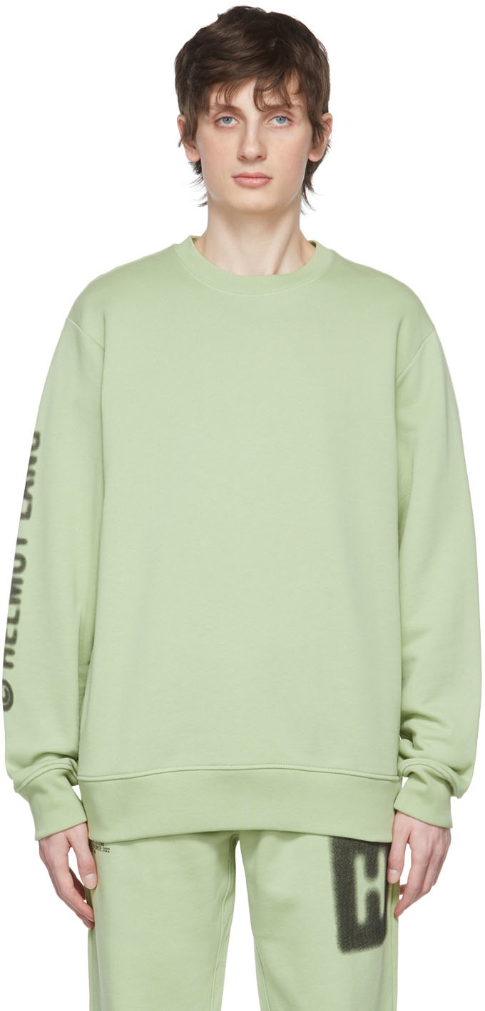 Helmut Lang Green Cotton Sweatshirt In Reseda - 0tv