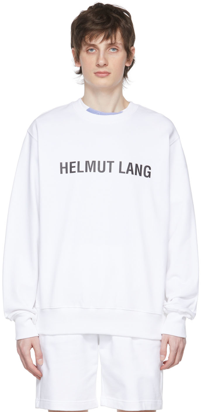 Helmut Lang White Cotton Sweatshirt