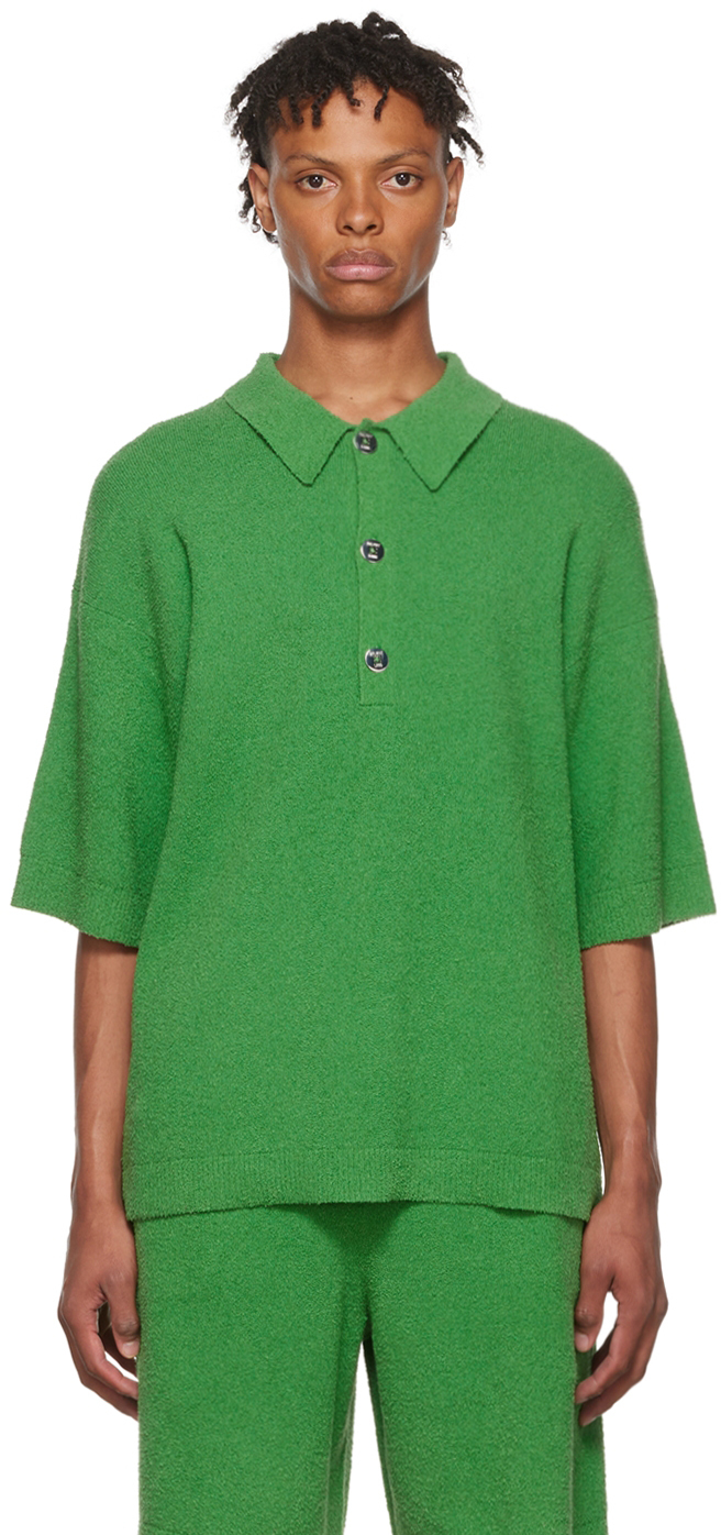 Helmut Lang Green Cotton Polo