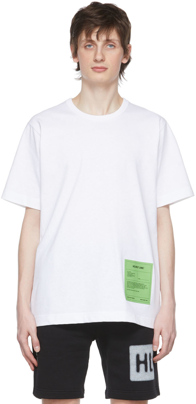Helmut Lang White Cotton T-Shirt