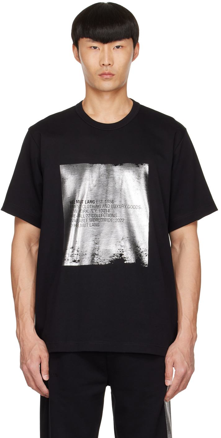 Lydighed Middelhavet århundrede Helmut Lang: Black Cotton T-Shirt | SSENSE