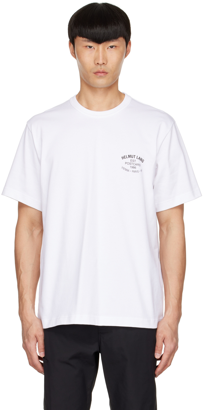 Homme Vêtements T-shirts T-shirts à manches courtes Shirt with logo Helmut Lang pour homme en coloris Blanc 